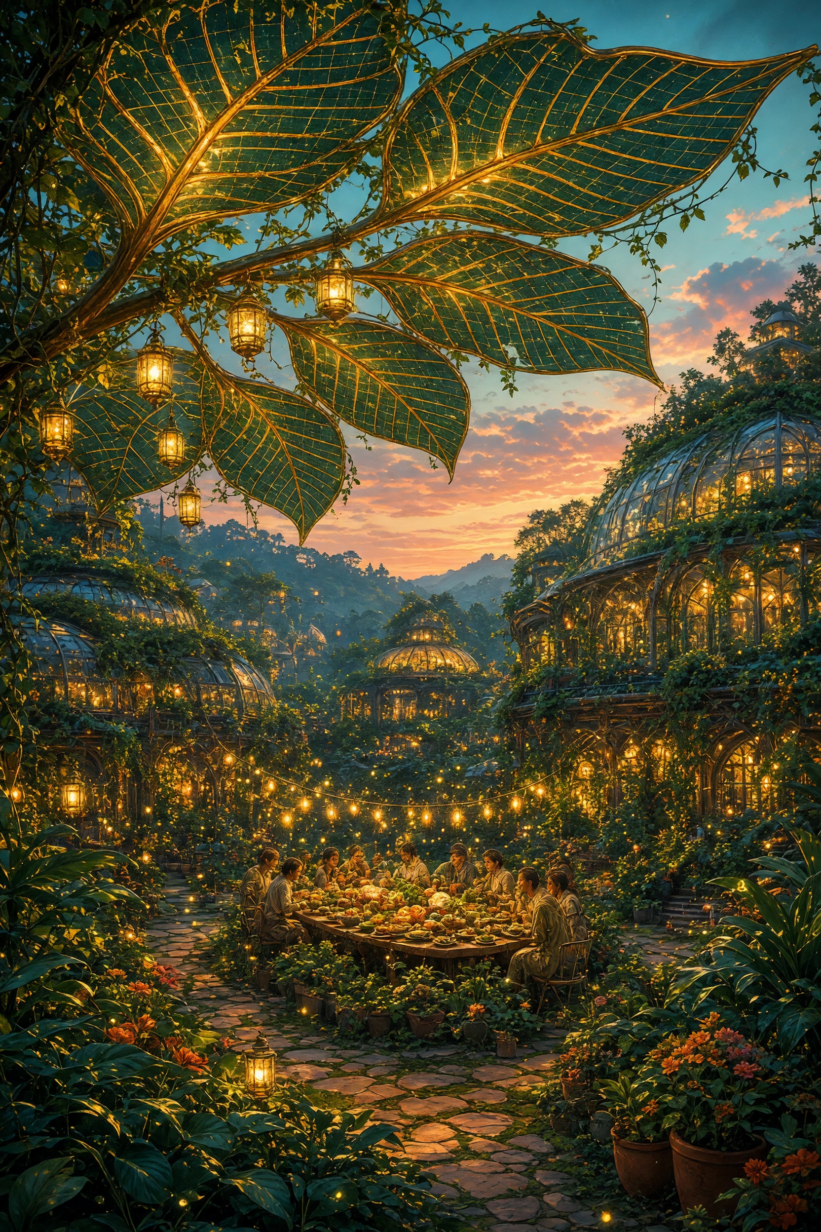 Solarpunk Abundance print artwork