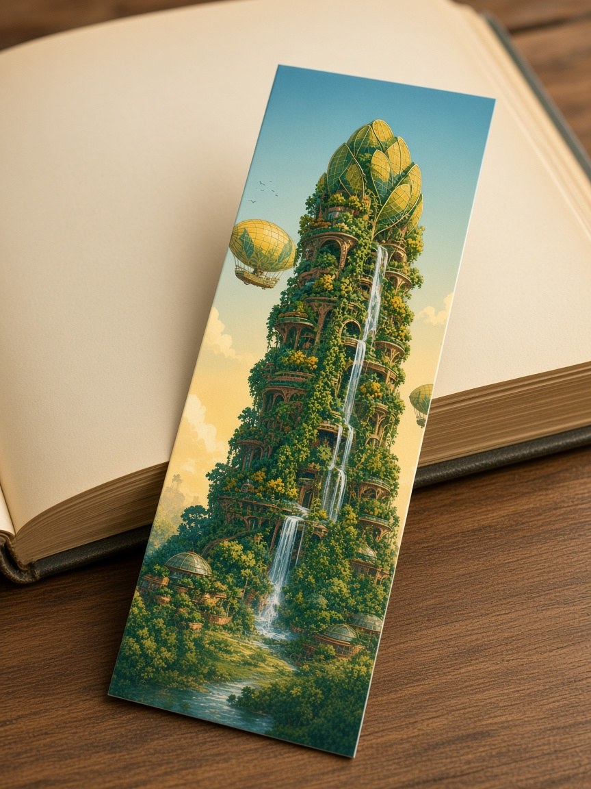 Solarpunk Abundance Bookmark